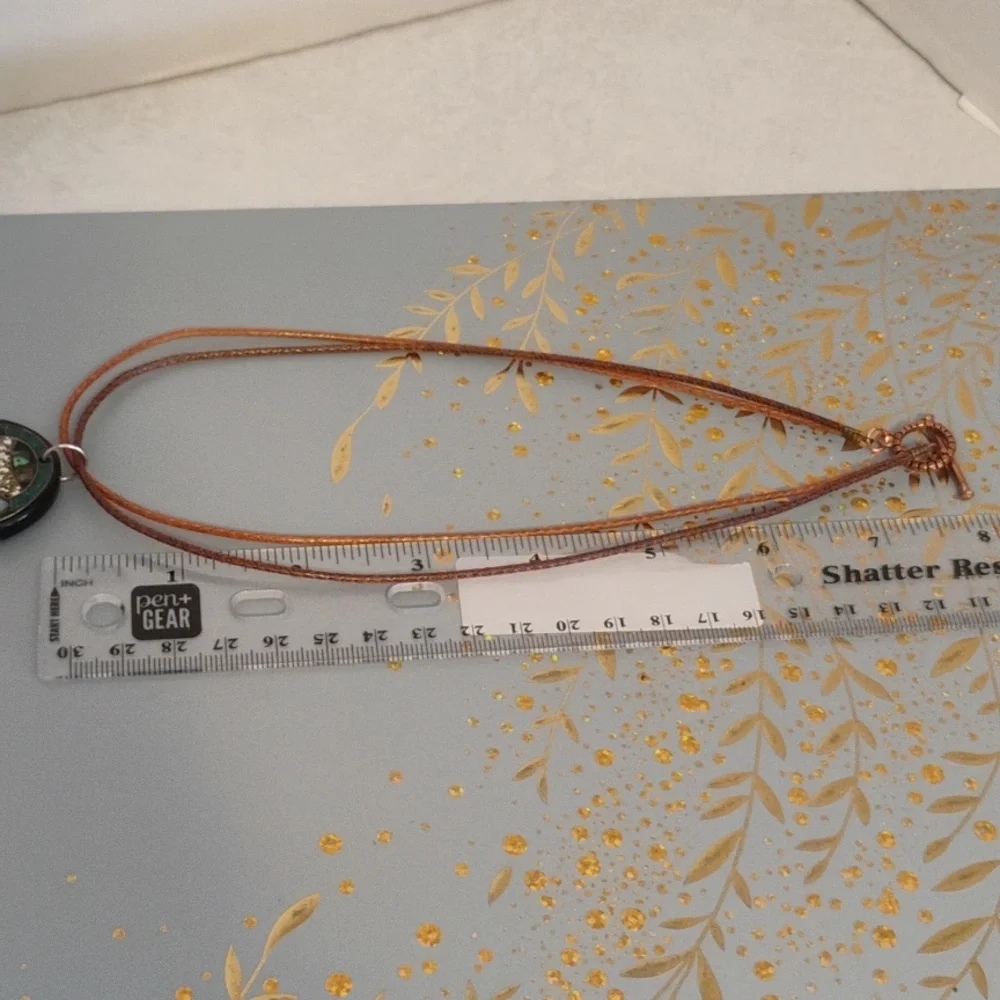 Mosaic Abalone Pendant Necklace - Picture 7 of 9